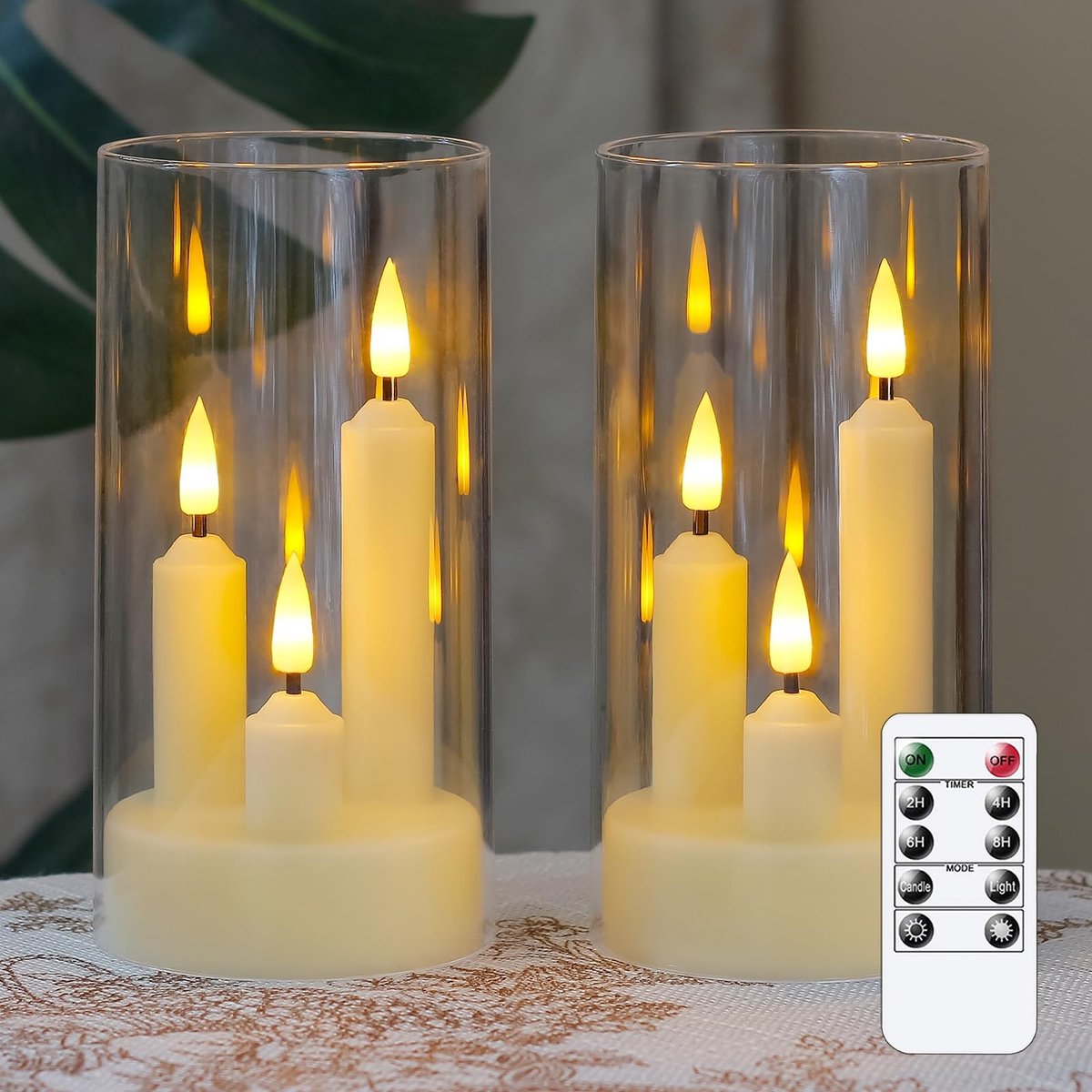Omgoods - 3-in-1 LED Kaarsen Set met Afstandsbediening en Timer