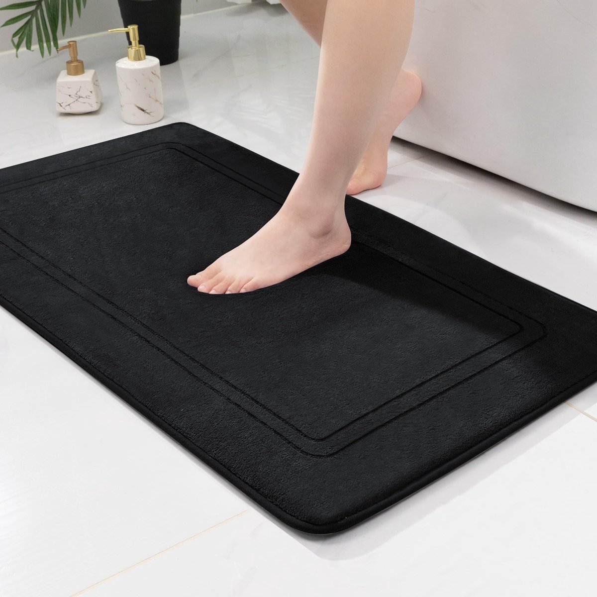 Omgoods - Anti-slip Badmat voor de Badkamer, Zwart 60x90cm