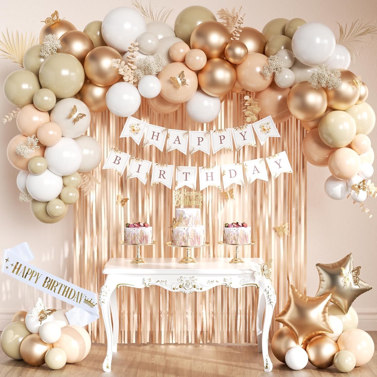 Omgoods - Verjaardagsdecoratie in Champagne Goud