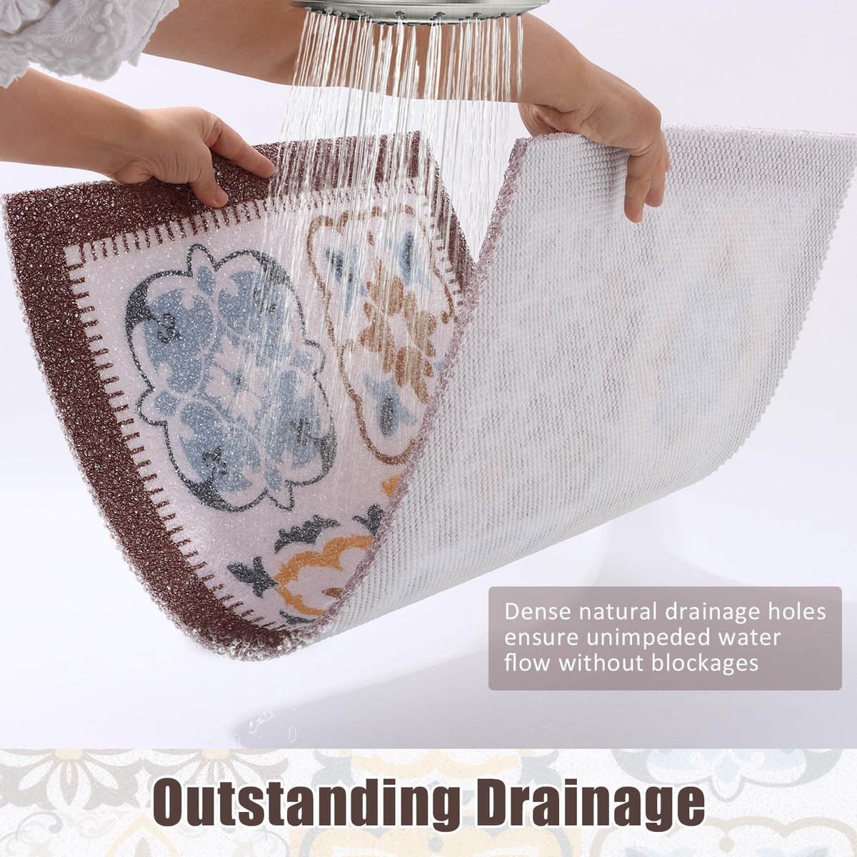 Omgoods - Antislip Douchemats, Wasbare PVC Badmat voor Badkamer, Sneldrogend