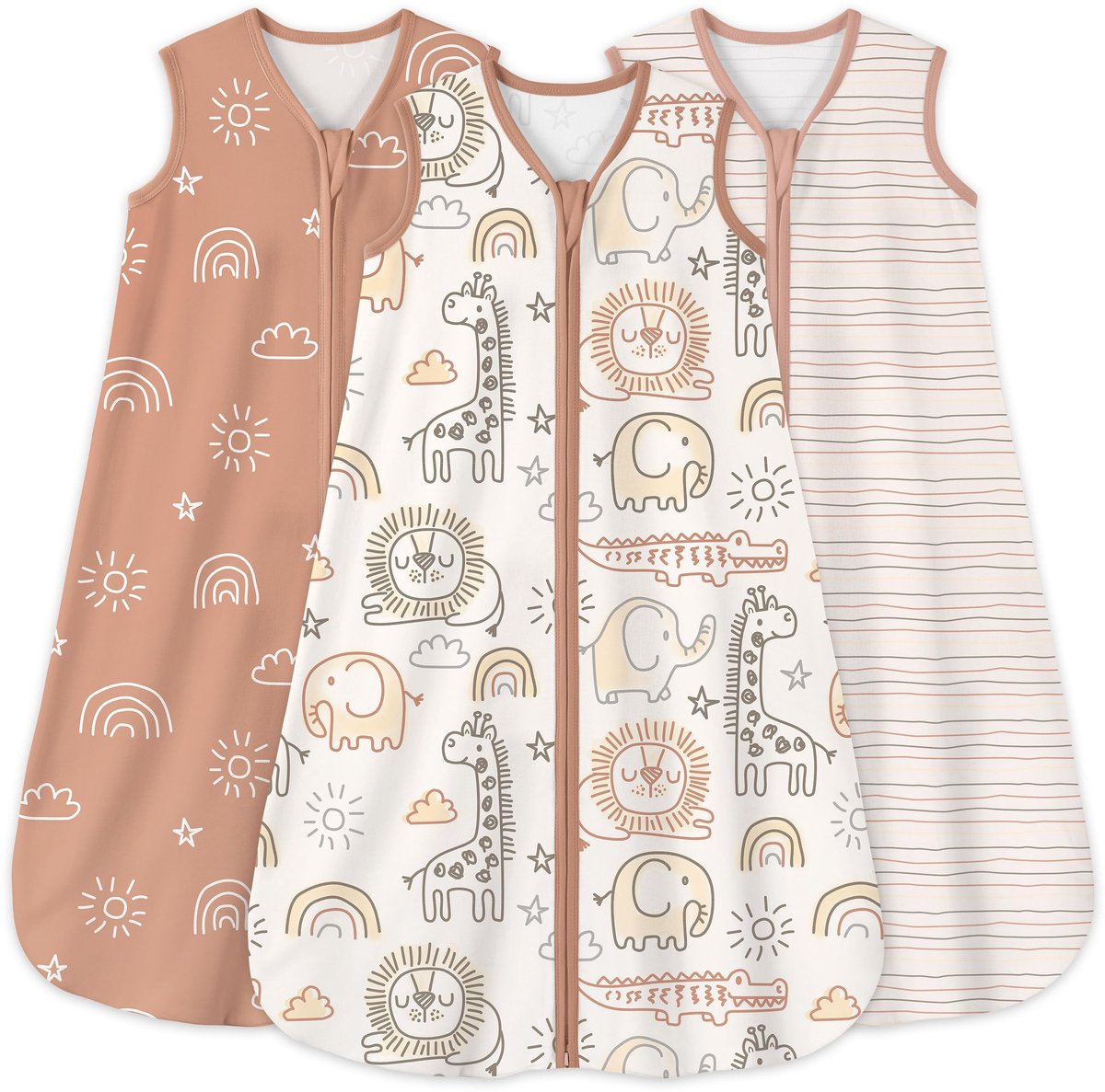 Omgoods - Baby Sleeping Bag 0.5 Tog - 3-Pack - 100% Biologisch Katoen - Voor 12-18 Maanden