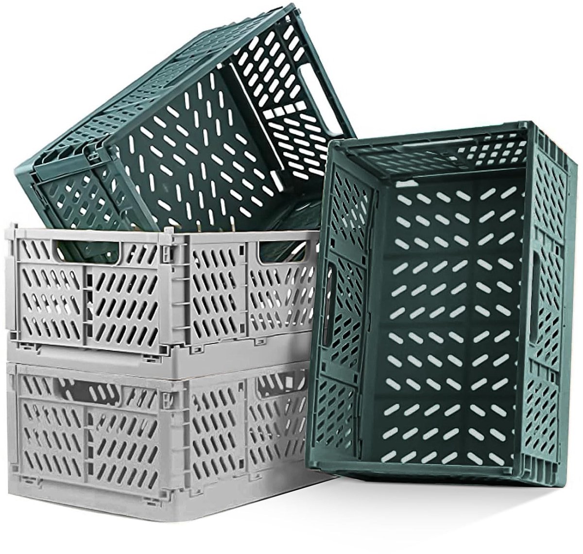Omgoods - Set van 4 Vouwbare Opbergdozen voor Thuis