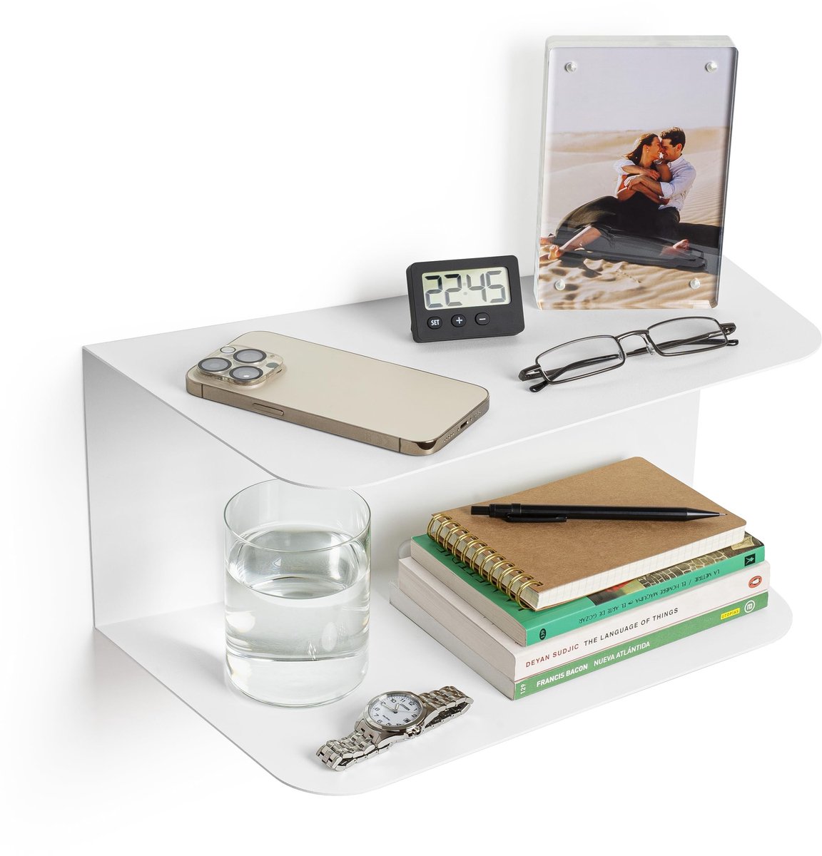 Omgoods - Set van 2 Bedside Tafels in Wit