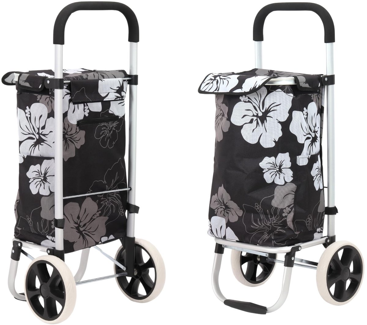 Omgoods - Opvouwbare Aluminium Winkelwagen met 50 L Capaciteit en Waterafstotende Tas