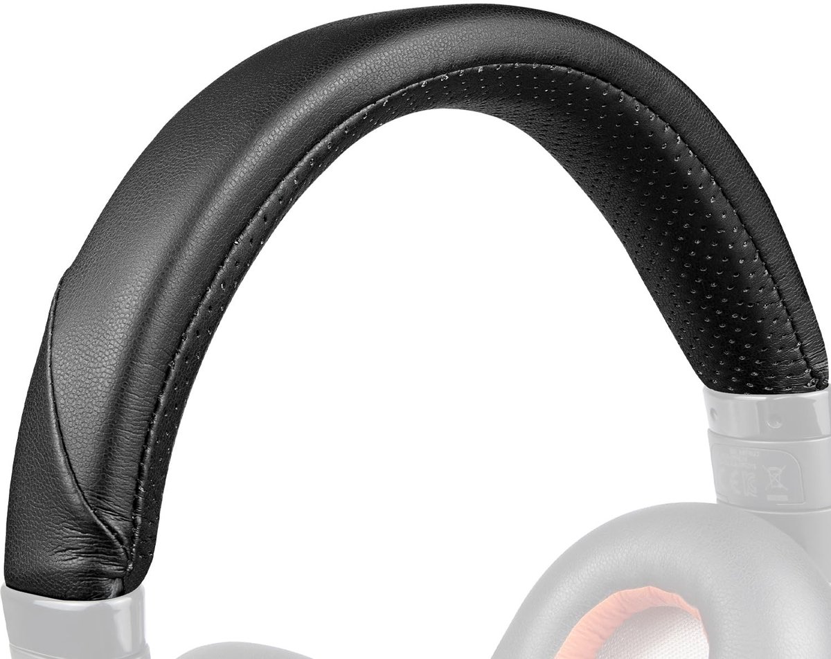 Omgoods - Hoofdbandhoes van Proteïneleer voor Koptelefoons - Zwart - Reparatieonderdeel