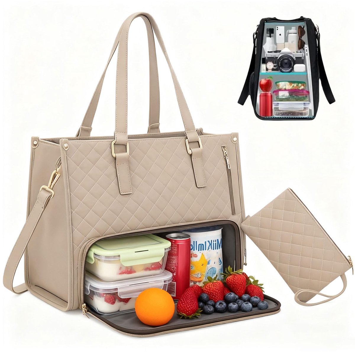 Omgoods - Elegante 2-in-1 Lunchtas voor Dames