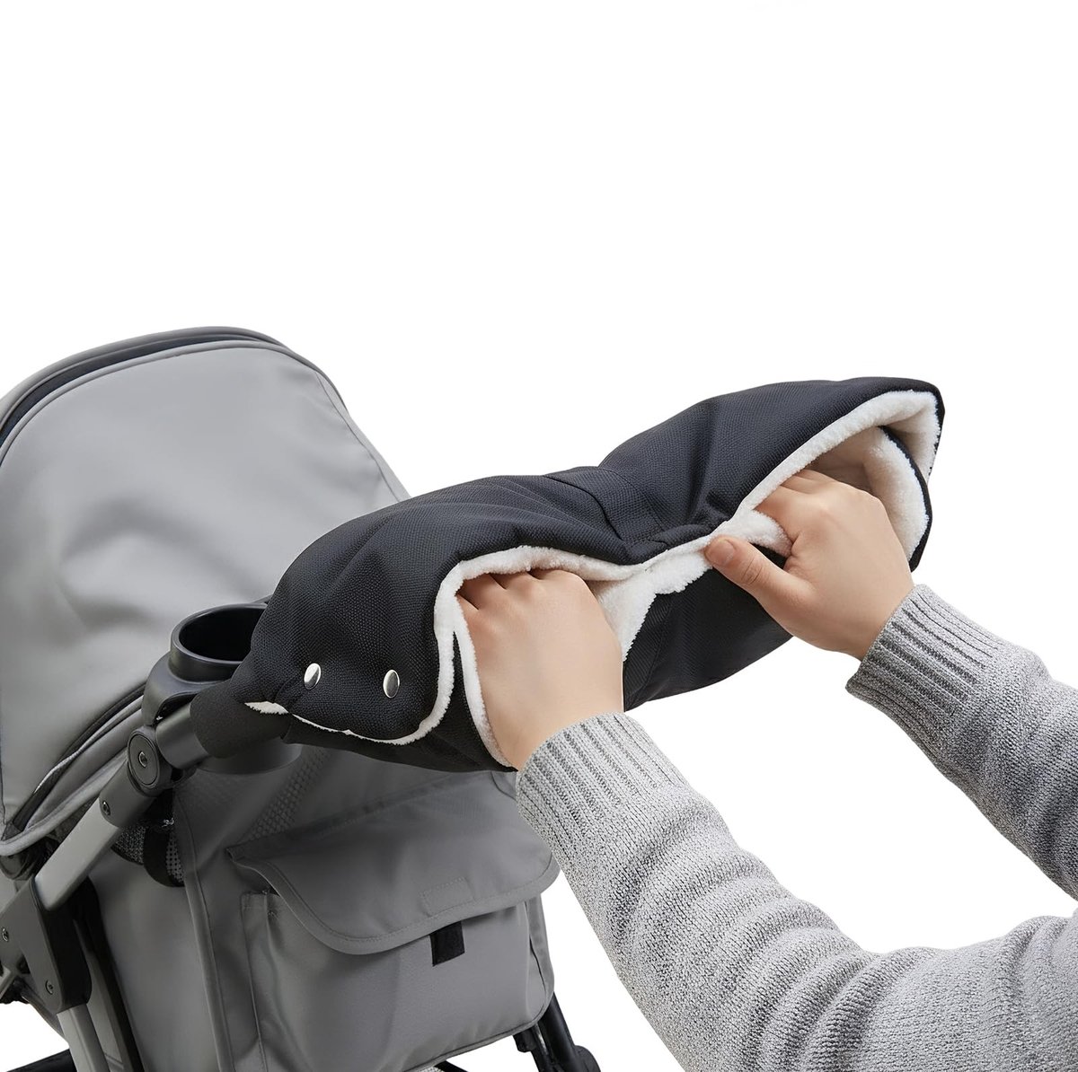 Omgoods- Handwarmer Winddicht - Kinderwagen Accessoire - Handmof - Fleece - Universele Maat - Houdt Handen Warm - Kinderwagenhandschoenen