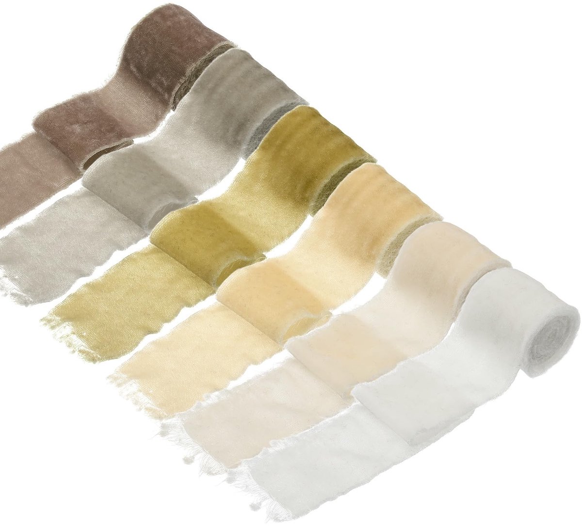 Omgoods - Set van 6 Fluwelen Banden voor Decoratie 3,8cm x 1 Yarda