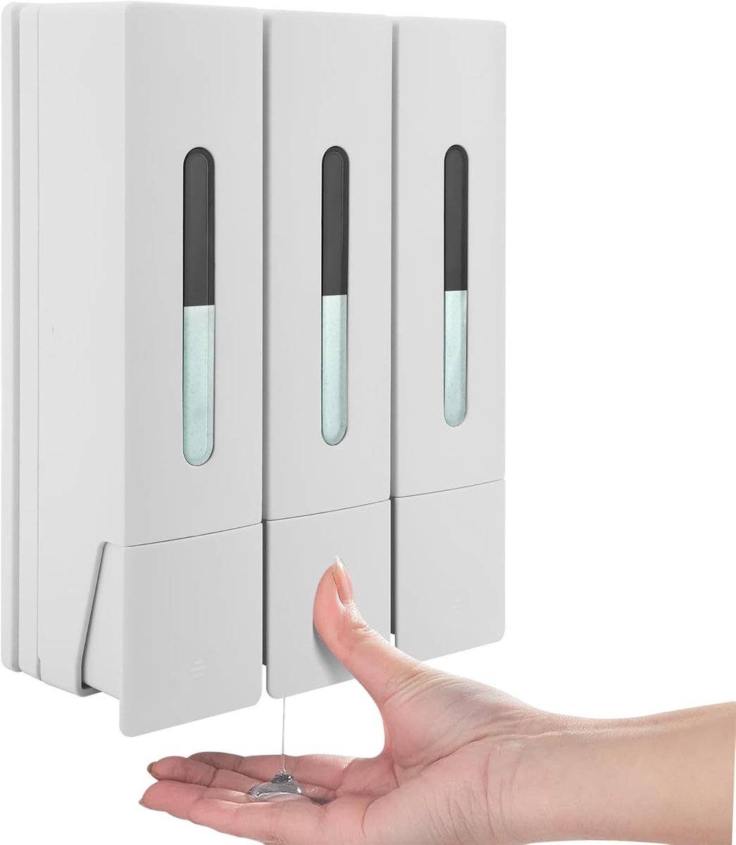 Omgoods - Wandgemonteerde Zeepdispenser met 3 Compartimenten