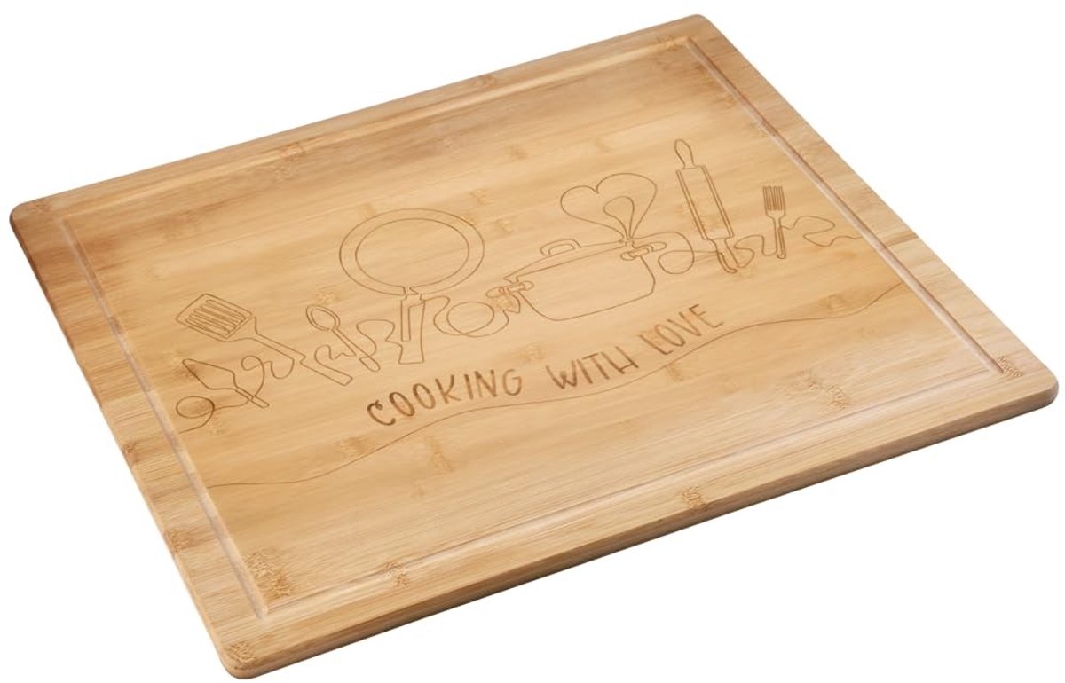 Omgoods - Bamboe Buffetplaat / Fornuisafdekplaat, 56 x 50 cm