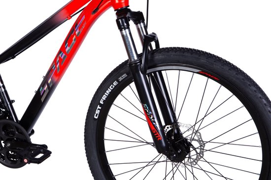Mars - Mountainbike - 26 inch - 21 versnellingen - Schijfremmen - Voorvork met vering - Roşu/Zwart van Mars — afbeelding 4