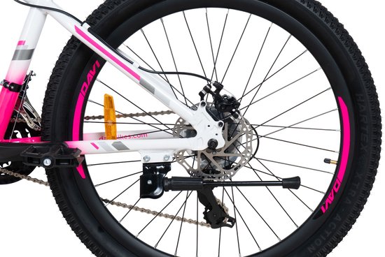 Davi Bella - Mountainbike - 26 inch - 21 versnellingen - Aluminium frame - Schijfremmen - Voorvork met vering - Shimano - Roze/Wit — afbeelding 2