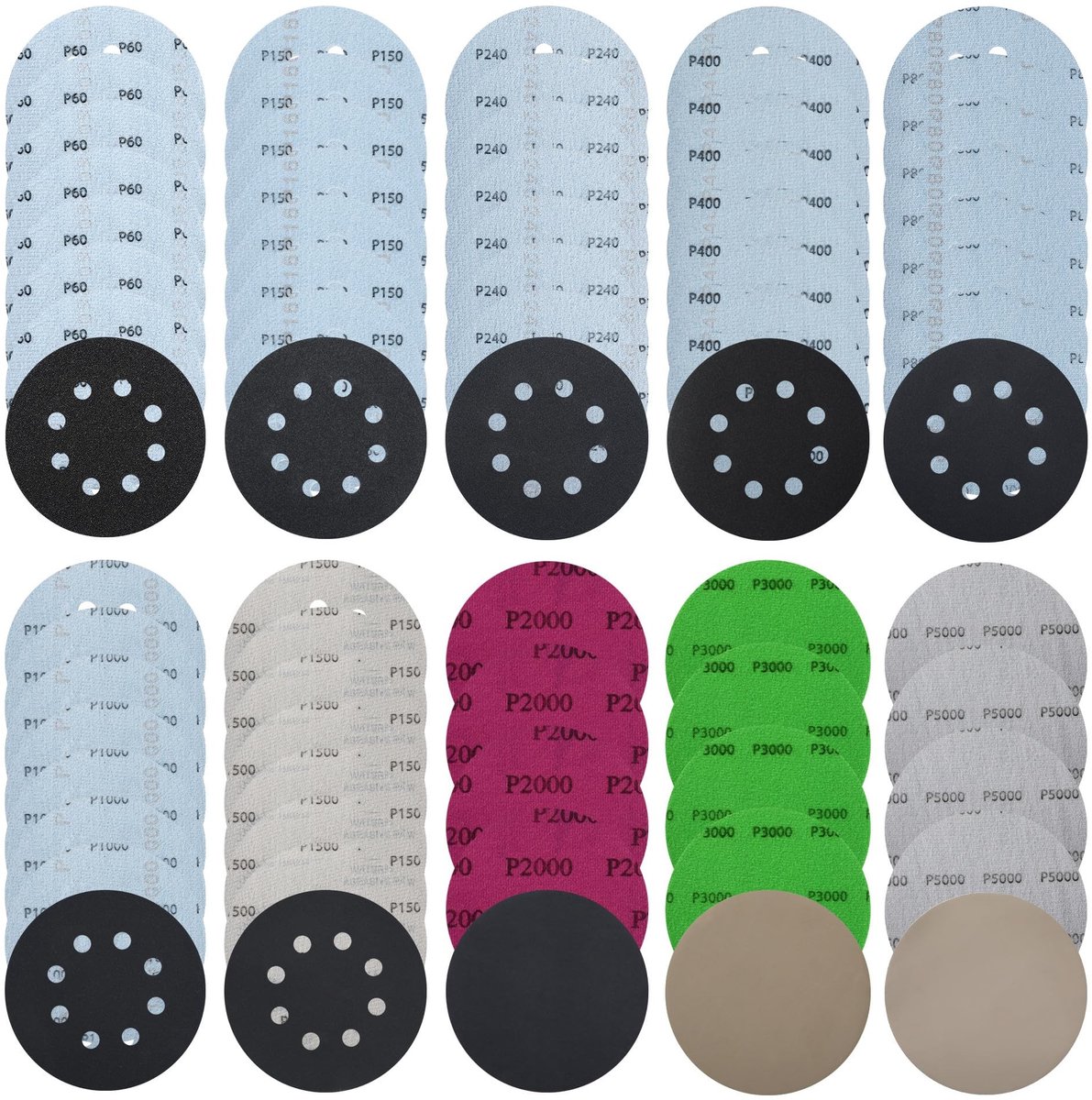 Omgoods - Set van 71 Schuurpapier voor Diverse Toepassingen