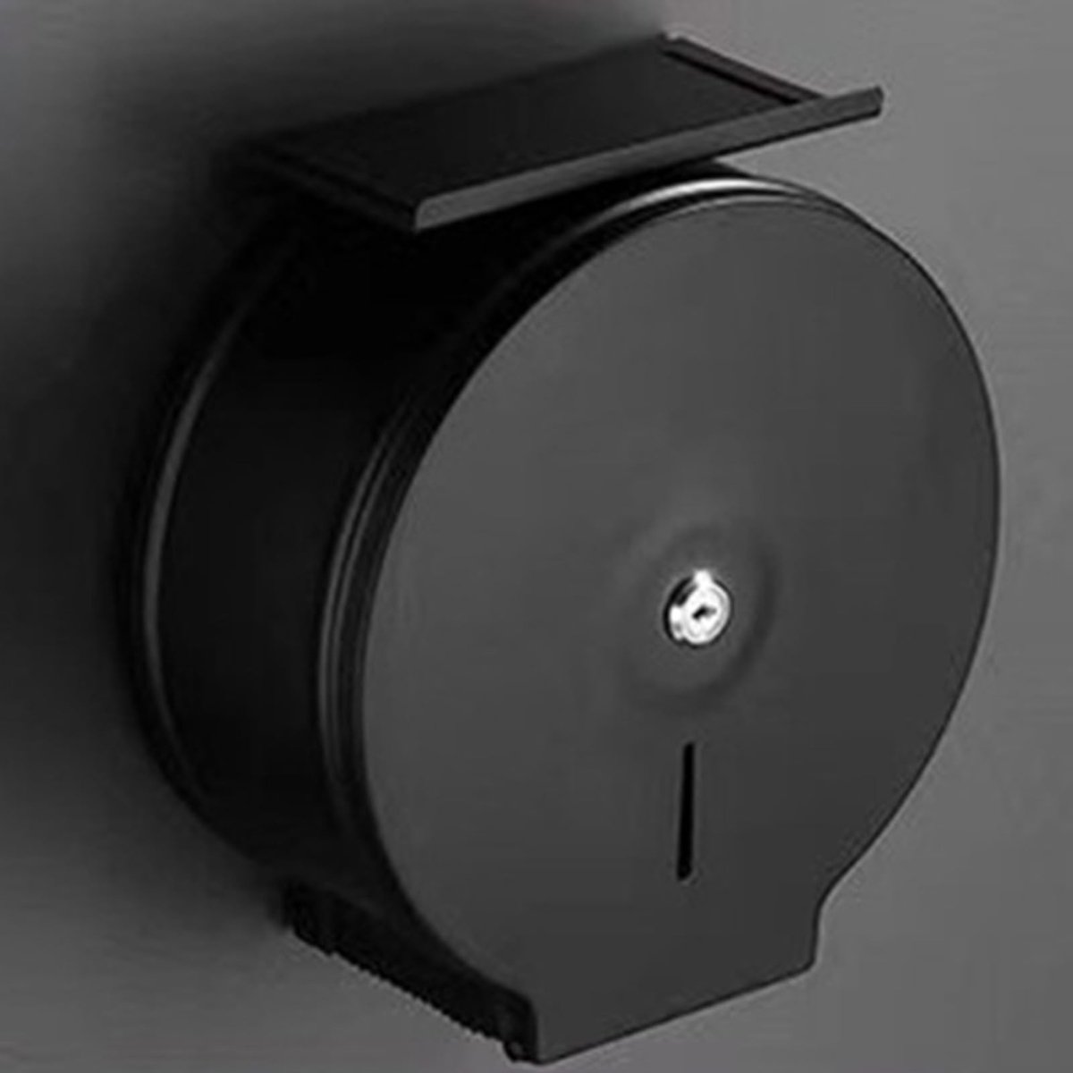 Omgoods- Toiletpapierdispenser Roestvrij Staal - Wandmontage - Jumbo Rol 22,5 cm - Plank - Schokbestendig - 25x26x11,5 cm - Tissuedispenser