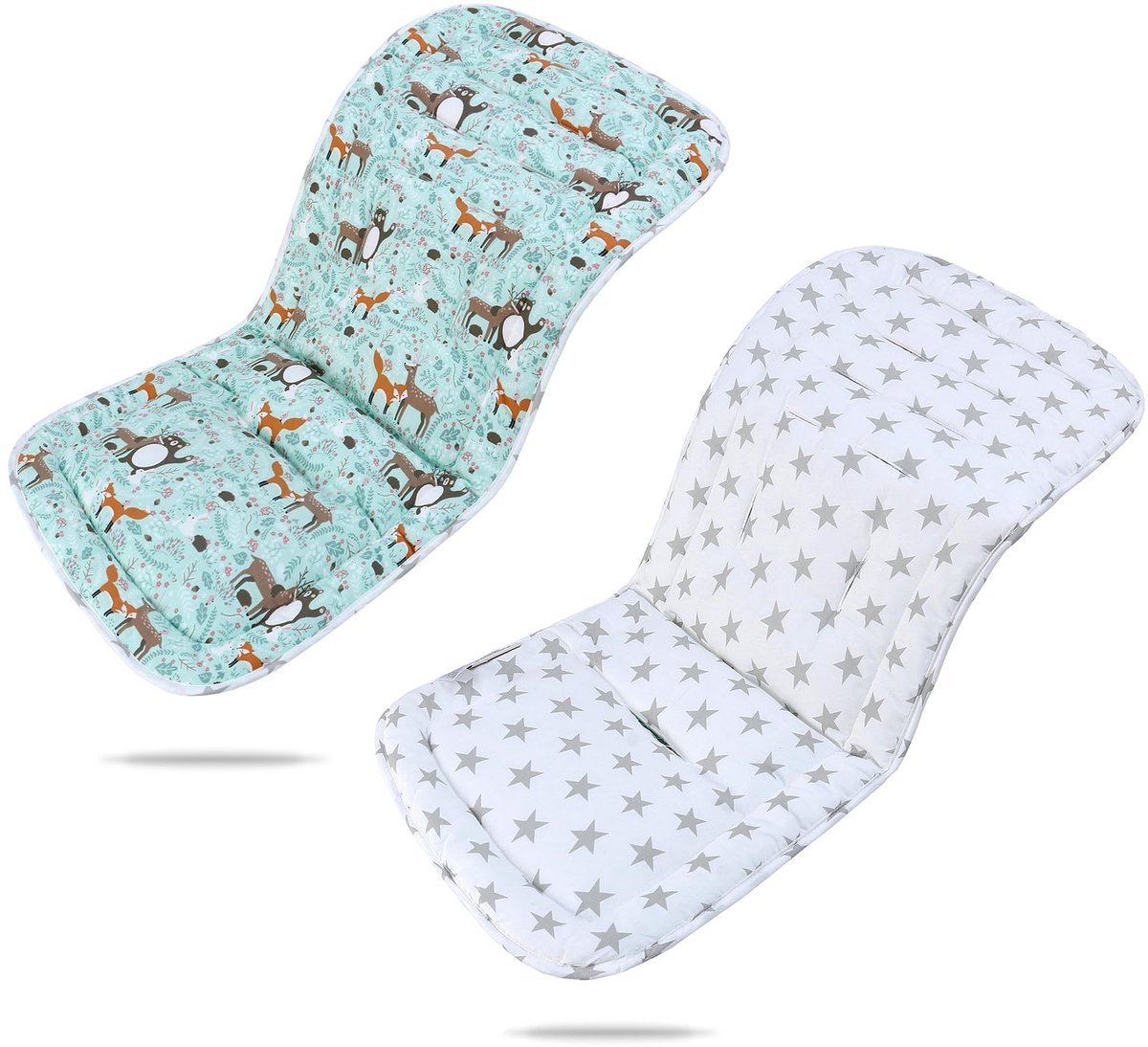 Omgoods - Dubbelzijdig Baby Zitkussen voor Kinderwagen 78 x 33 cm