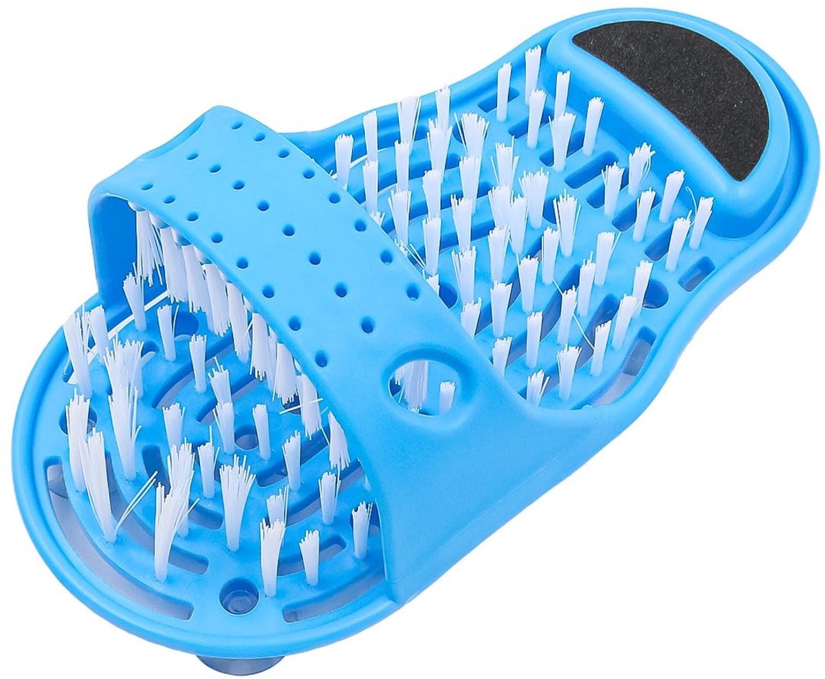 Omgoods- Voet Scrubber Multifunctioneel - Voetscrubber - Exfoliator - Antislip Zuignappen - Duurzaam Kunststof - Lichtgewicht 28 x 14 x 11,5 cm - Voetscrub