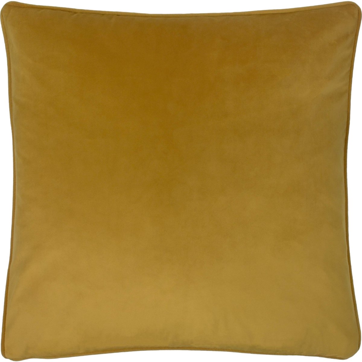 Omgoods - Zacht Fluweel Sierkussen met Bies Saffraan 55x55cm