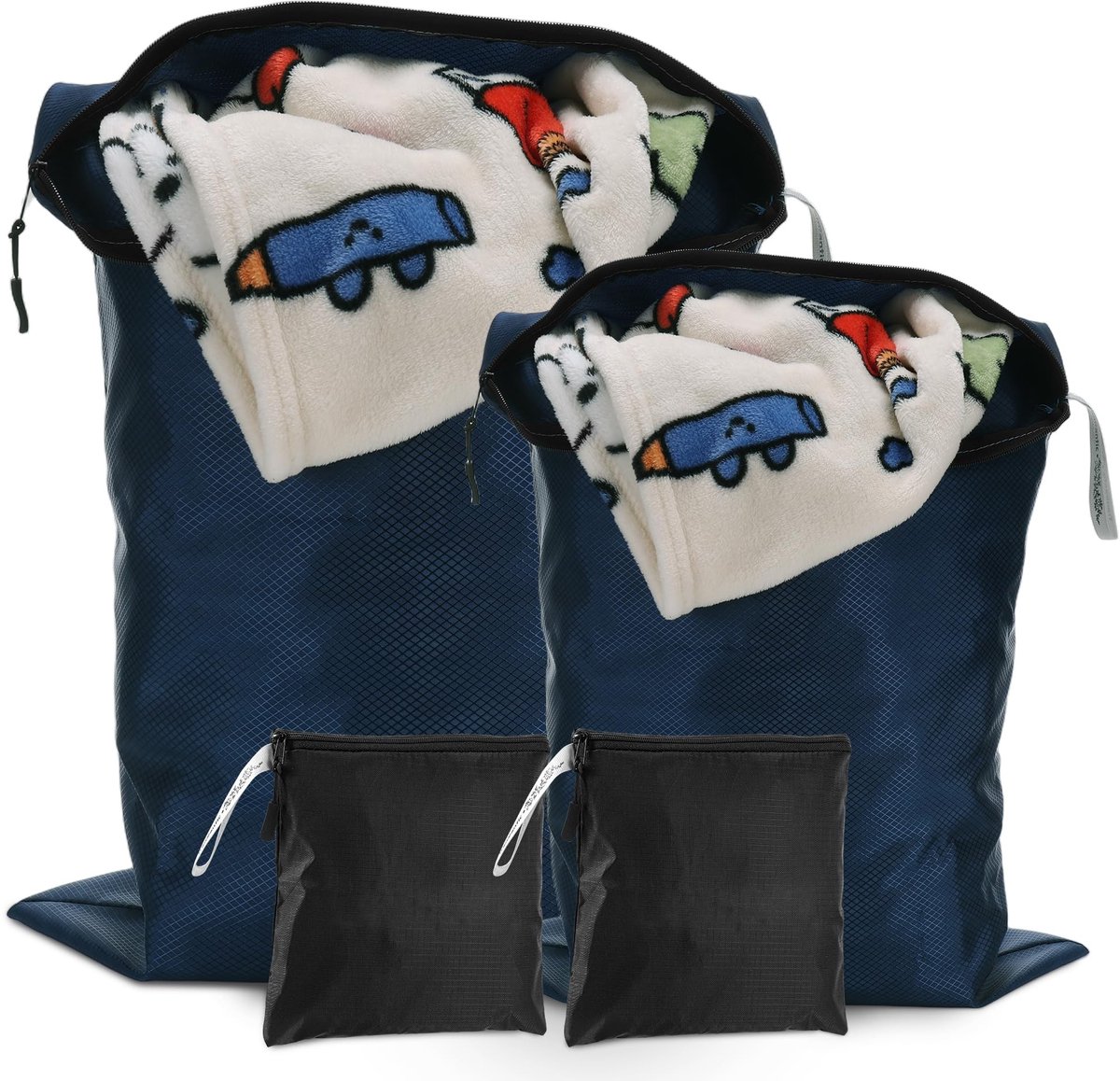 Omgoods - Set van 4 Opvouwbare Waszakken voor Vuile Kleding