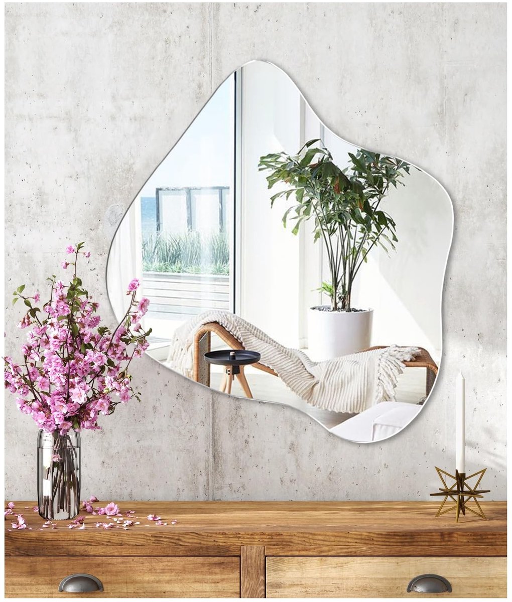 Omgoods - Irreguliere Spiegel van Glas voor Wanddecoratie en Make-up