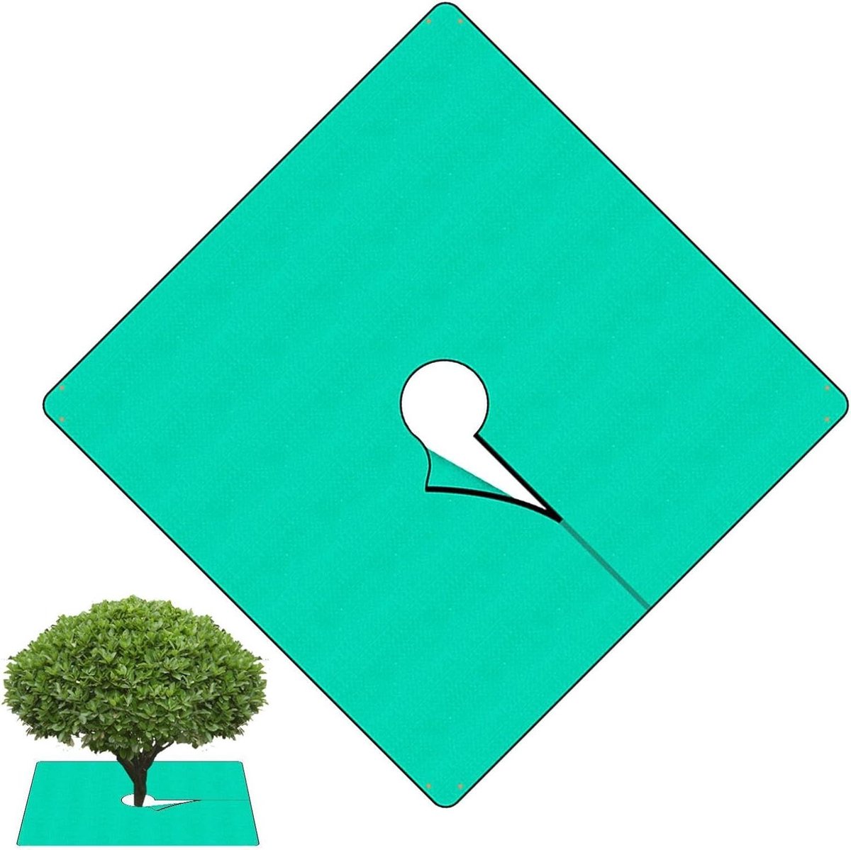 Tuinzeil - Landschapsdoek Buitenmat - Onkruid Beheersen - Waterdicht Slijtvast Ontwerp - 201 x 201 Centimeter - A