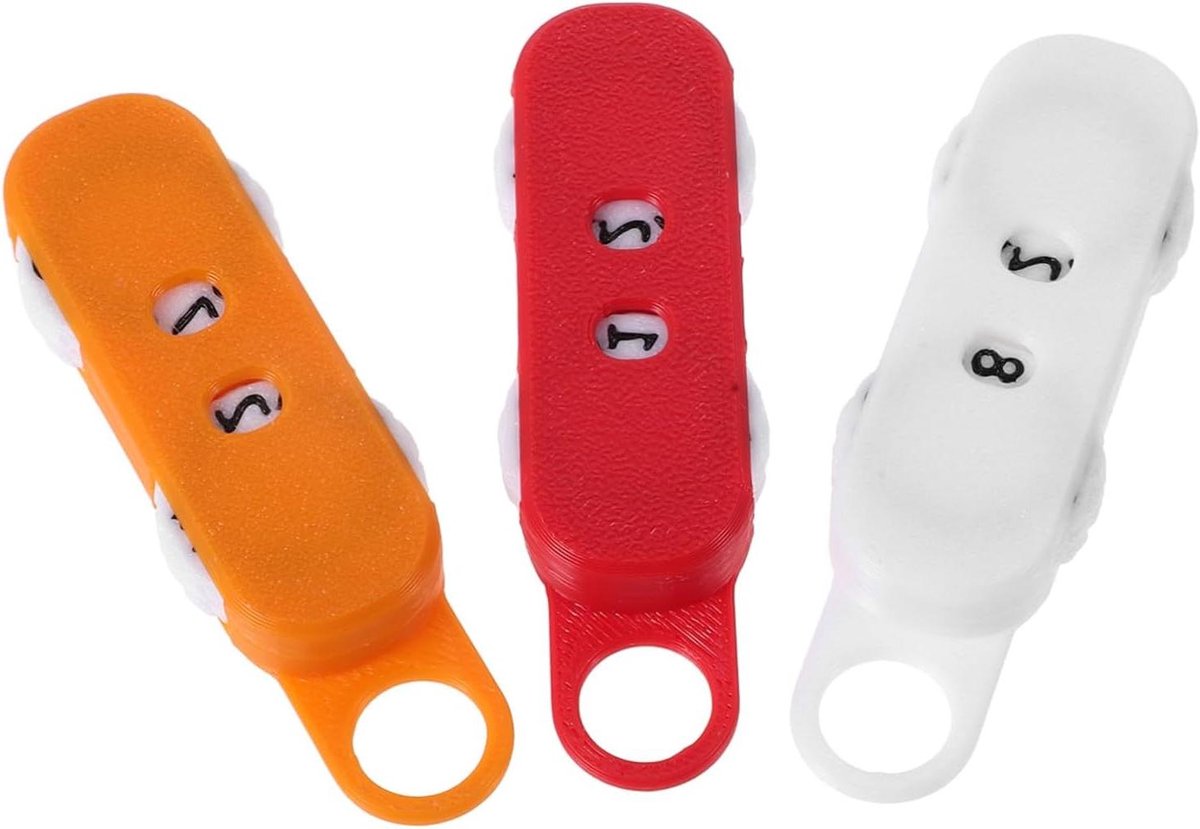 Handmatige Breiteller - Haakaccessoire Stekenteller - Rijen Bijhouden - Resetbaar Eenzijdig Gebruik - 3 Stuks - Diverse kleuren