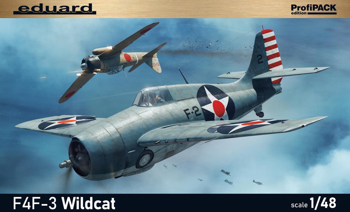 Eduard Modelbouwpakket Vliegtuigen - 82201 Grumman F4F-3 Wildcat - ProfiPACK Edition - Amerikaans Jachtvliegtuig Plastic - 1:48 - Modelbouw
