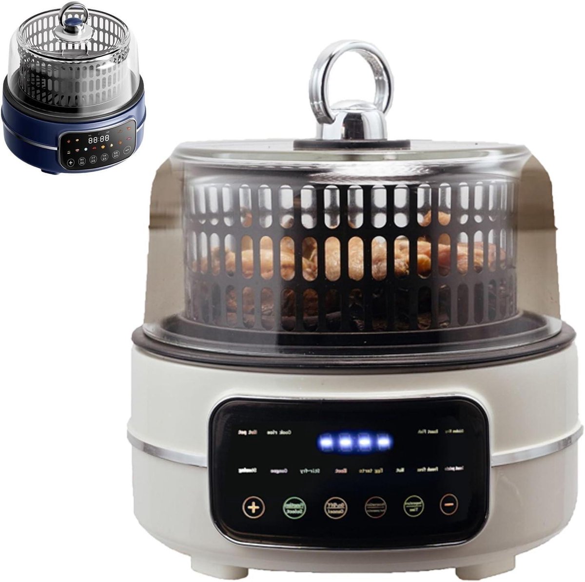 Heteluchtfriteuse - Airfryer Multicooker - Gezond Koken - 360° Circulerende Verwarming - 5 Liter - Wit