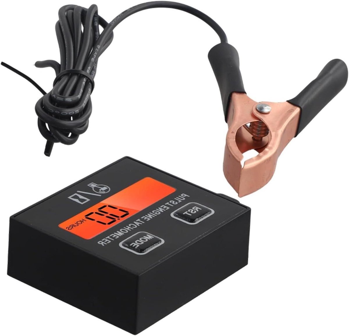 Digitale Toerenteller - Uurmeter Kettingzaag - Motor Monitoring - Inductief Ontwerp - 7 x 7 x 5 cm - Zwart
