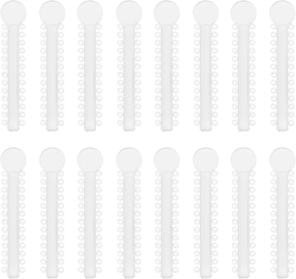 SnelShoppen - Pack van 40 Elastische Rubber Tandbanden, Orthodontische Tandringen, Orthopedische Strikken, Transparante Rubberringen, 60mm x 10mm, Voo