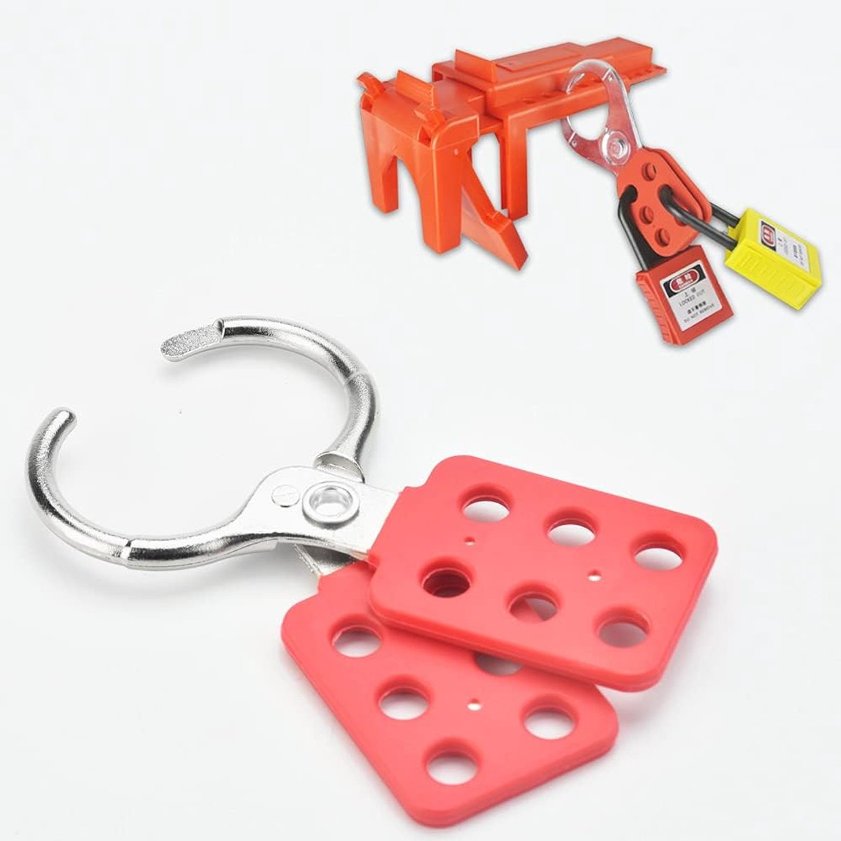 Lockout hasp 125*49mm - Aluminium - 6 gaten - Veiligheid op de werkvloer - ShopVlot
