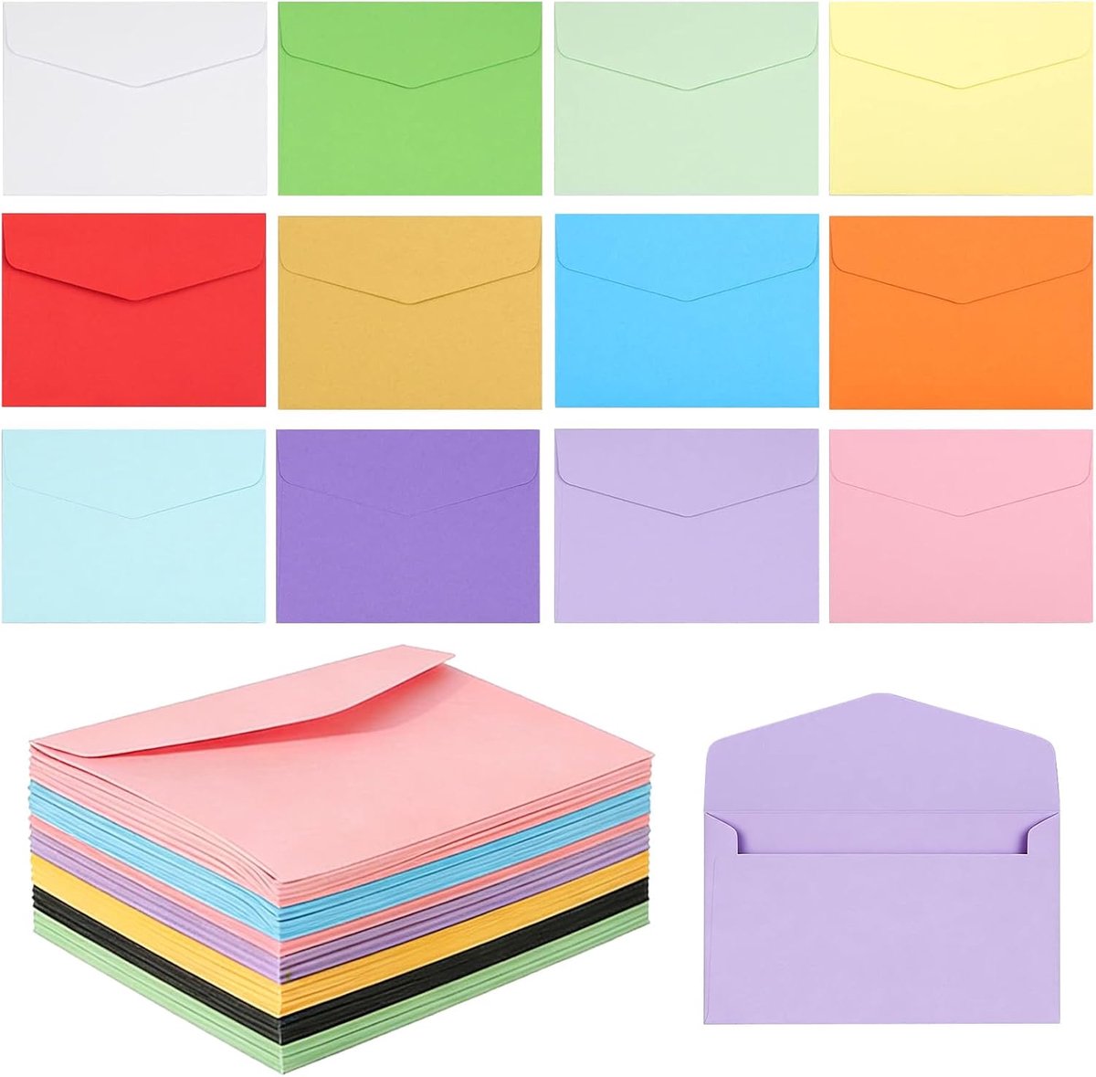 60 Pieces Mini Envelopes Small Colored Envelopes - ShopVlot