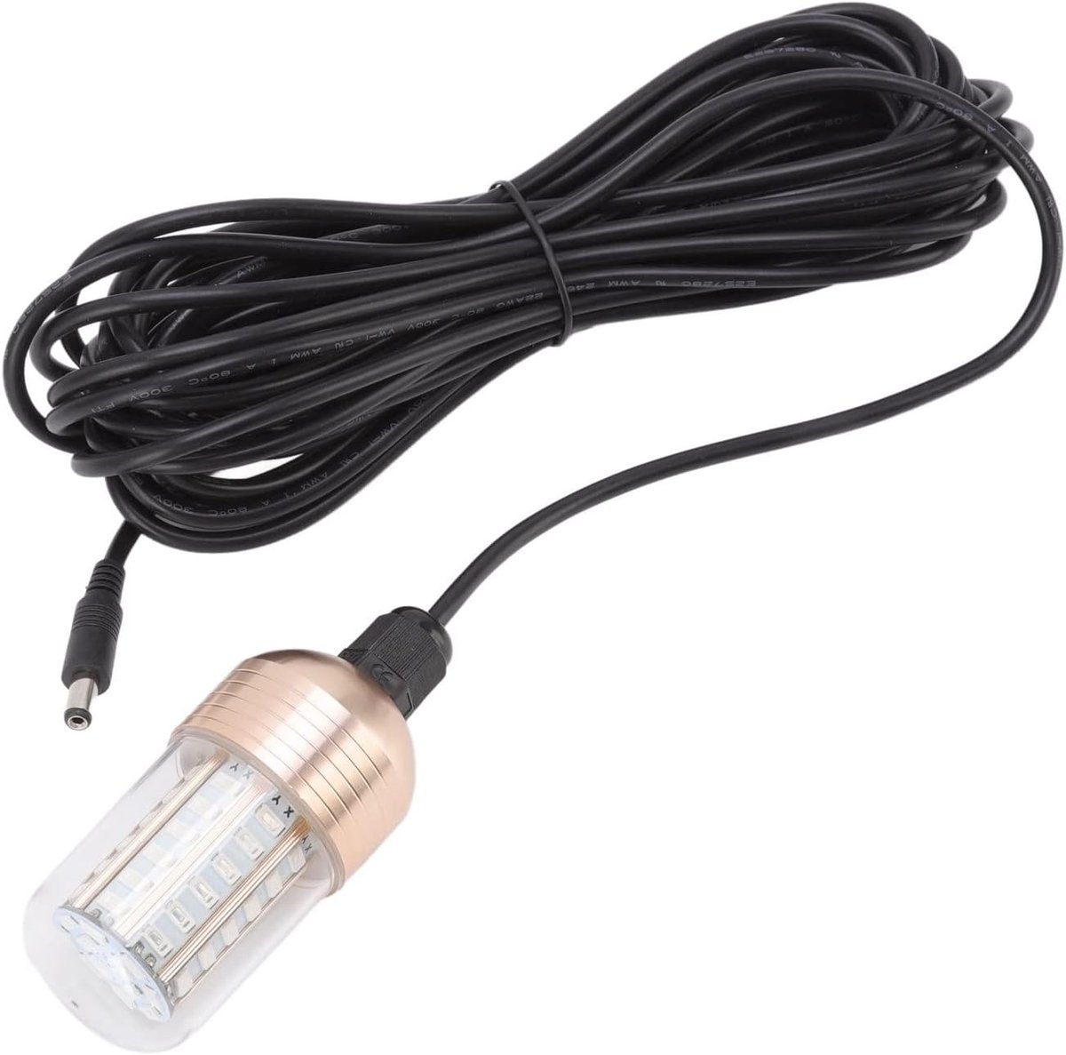 SnelShoppen - LED Onderwater Visserslamp Superhelder 60 LEDs 3000lm 30W IP68 Waterdicht met 8 Meter Voedingskabel PC Aluminium (Wit Licht) voor Nachtv