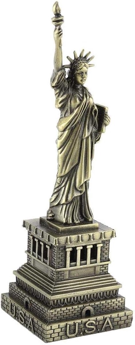 SnelShoppen - Duurzaam Vrijheidsbeeld Model - Metaal Vrijheidsbeeld Beeldje - Uniek Souvenir voor Feesten en Decoratie - Perfect voor Thuis en Kantoor