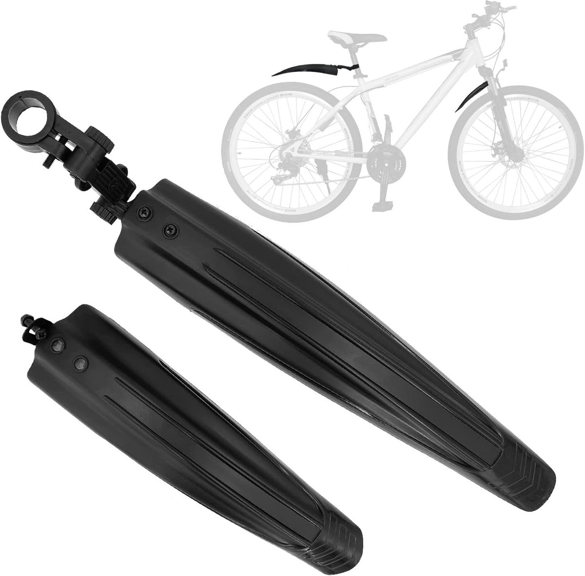 SnelShoppen - 2 Stuks Universele Fietsmudguards - Dikke, Draagbare Voor- en Achterspatborden voor Fietsen - Bescherming tegen Modder en Regen - Geschi