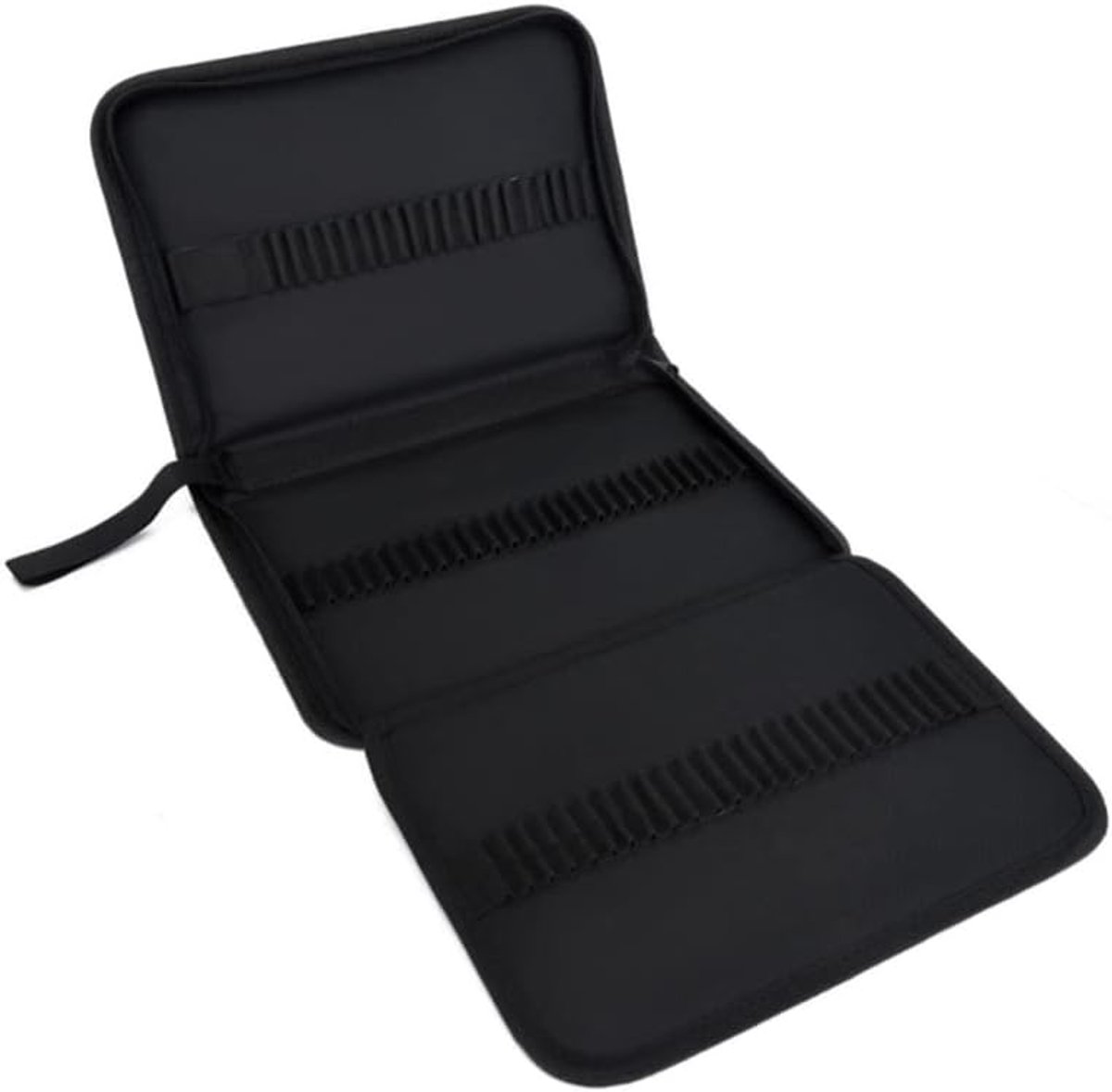 SnelShoppen - Oxford Stof Pennenhouder Opbergpouch met 72 Compartimenten Voor Vulpen en Potlood, Ruime Capaciteit, Zwart, Modern Design voor Kantoor e