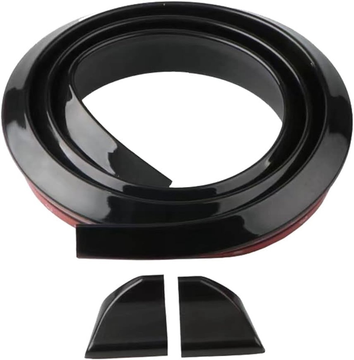 SnelShoppen - Car Rear Spoiler Glossy Black 1.5m Universele Rubber Strip voor Auto, Achterspoiler, Staartvin voor Achterklep, Hatchback, Voor Meest Po