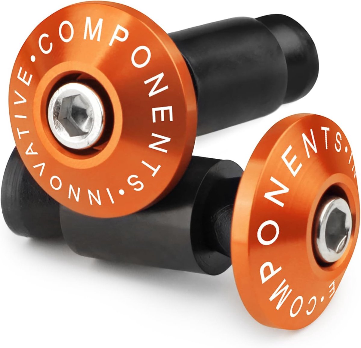 SnelShoppen - Universele Handvat Klemmen - Voor Handlebars met Diameter 22 mm (7/8 Inch) - Vibration Control voor Motorfiets, MTB, Fiets, Oranje, 2 St