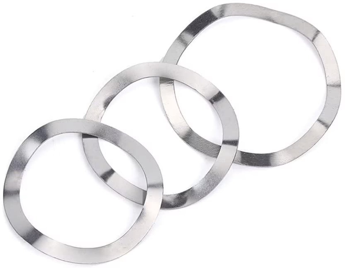 SnelShoppen - Golfveerringen RVS 304 Golfveren M12x18x0.3mm (60 stuks) Vibration proof, Roestvrij, Duurzaam, Voor gelijkmatige drukverdeling