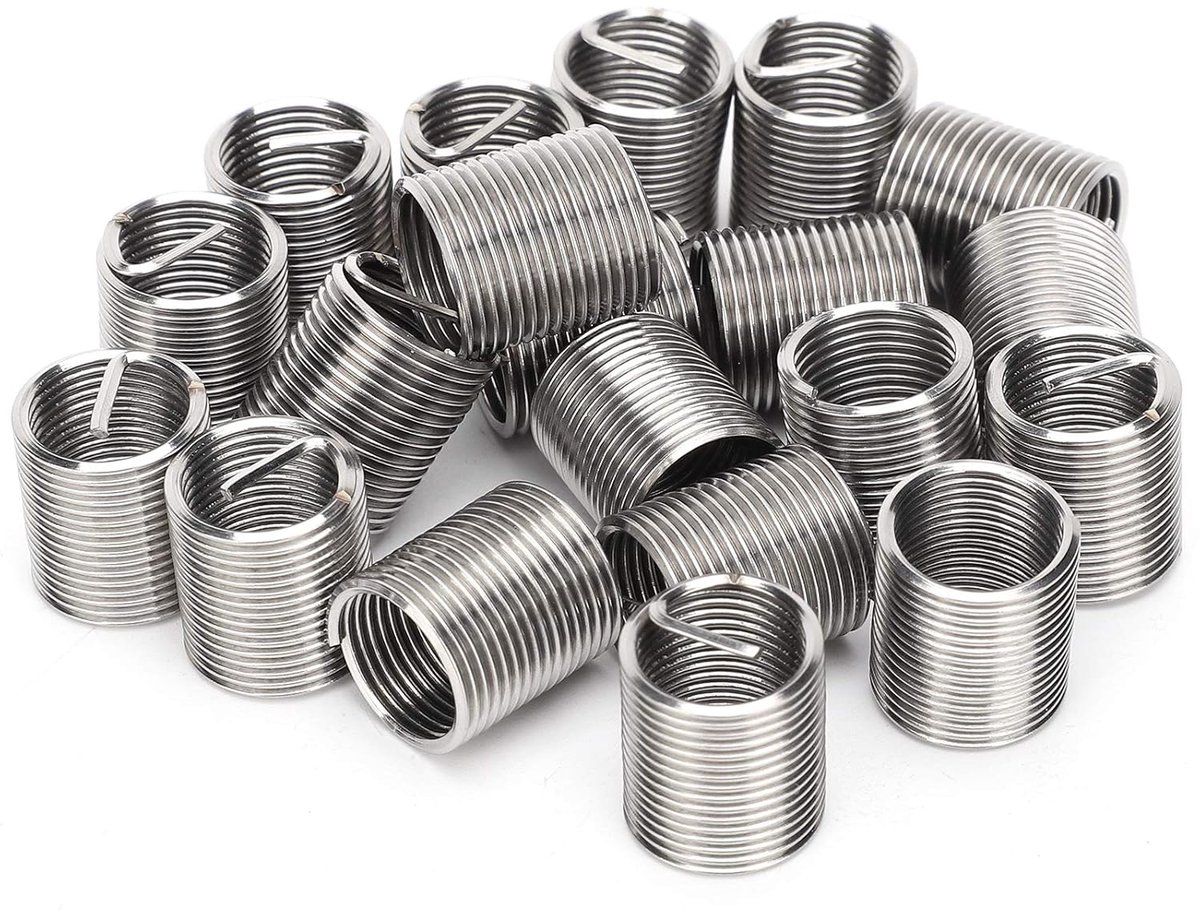 SnelShoppen - 20 Stuks Draad Reparatie Invoegstukken M12 X 1.25 Stalen Huls Coiled Draad Type Schroef voor Auto Reparaties en Mechanische Toepassingen