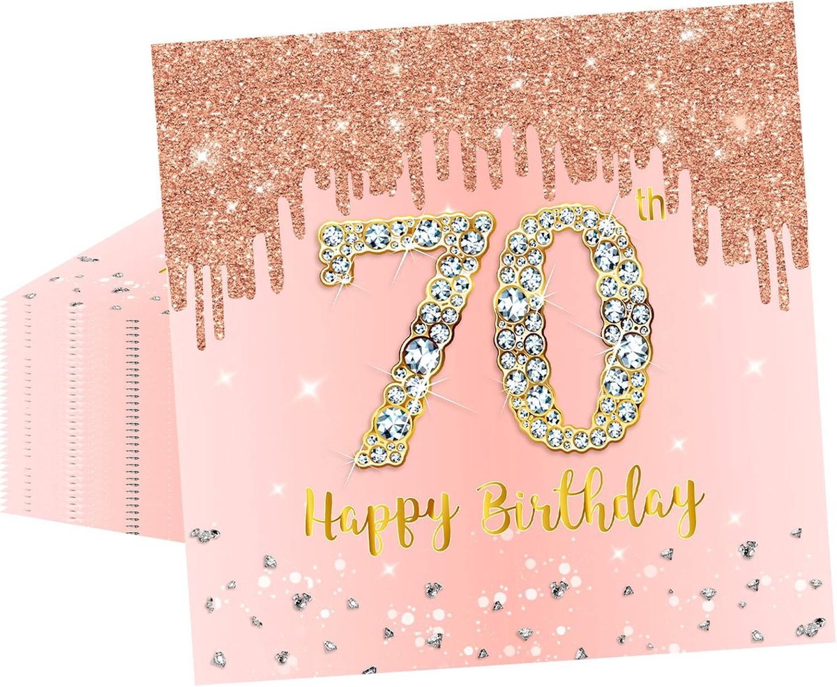 Papieren Servetten 20 Stuks - Roze Goud - Feestdecoratie - Voor Verjaardagsfeest - ShopVlot