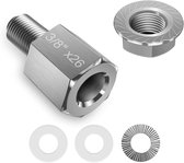 1 SET fietsas adapter - 3/8 - universele koppelingsadapter - voor fiets aanhanger & jardiniere