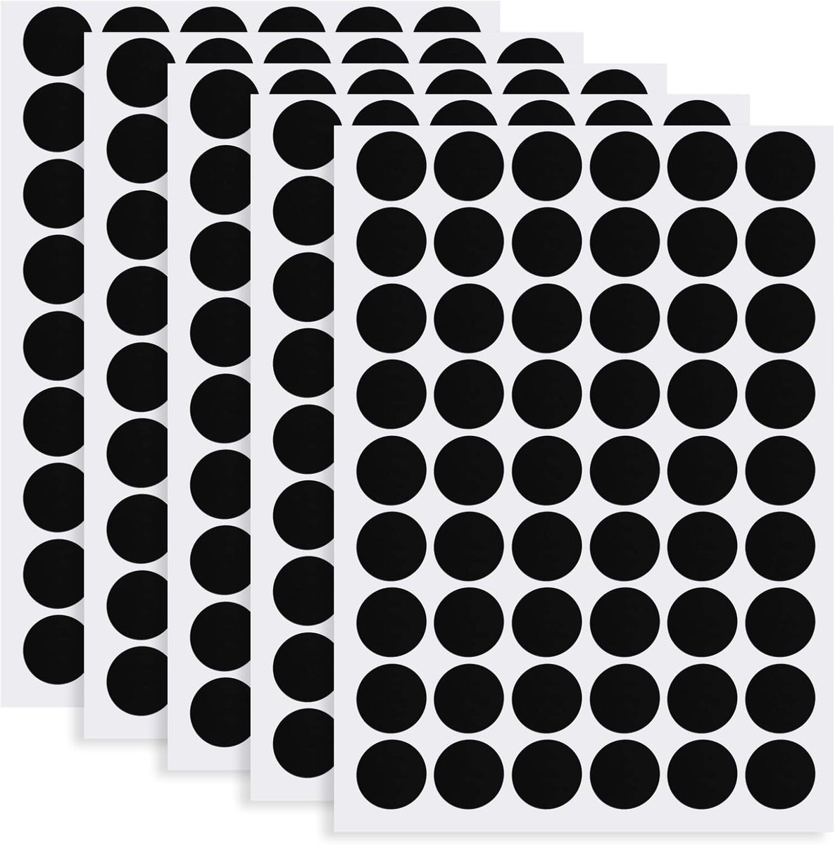 SnelShoppen - 5 Vellen/270 Stuks Zelfklevende Schroefkapjes, Schroefgat Stickers, Zelfklevende Caps 21mm Diameter Meubel Fixeer Stickers voor Kastdeur