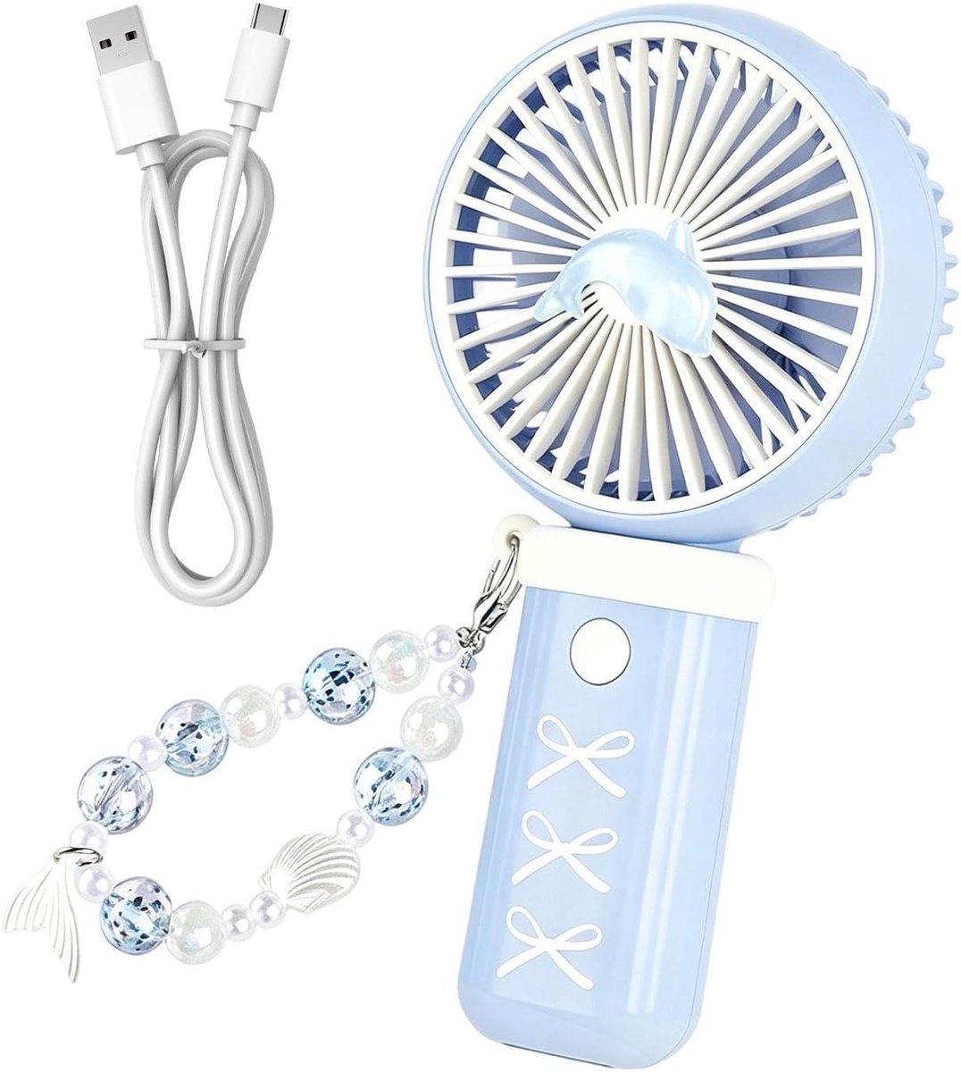 Handzame Mini Ventilator - Draagbaar Koelapparaat - Persoonlijke Verkoeling - Drie Snelheden Instelbaar - 16 x 5 x 8.5 cm