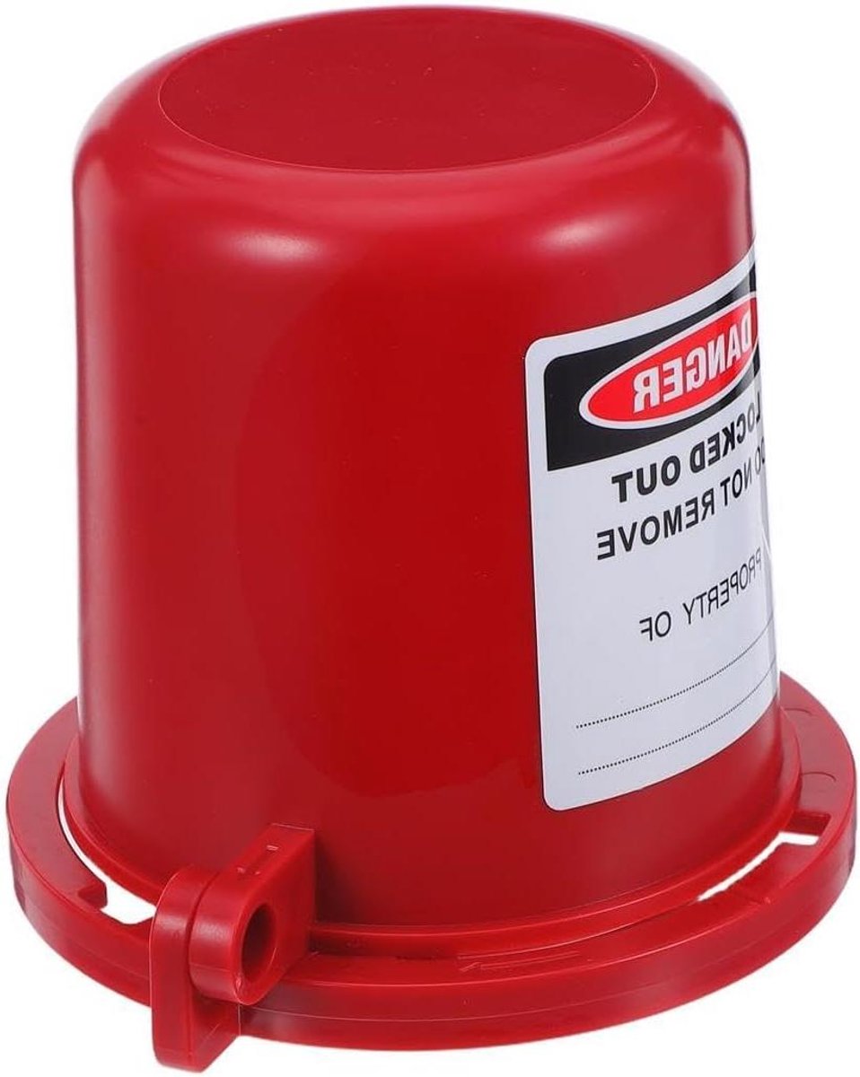 Veiligheidsklepvergrendeling - Ventielslot Elektrisch - Brandbeveiliging Risicobeheer - Hittebestendig Stevig - 13.5 x 12 x 11.3 cm - Rood