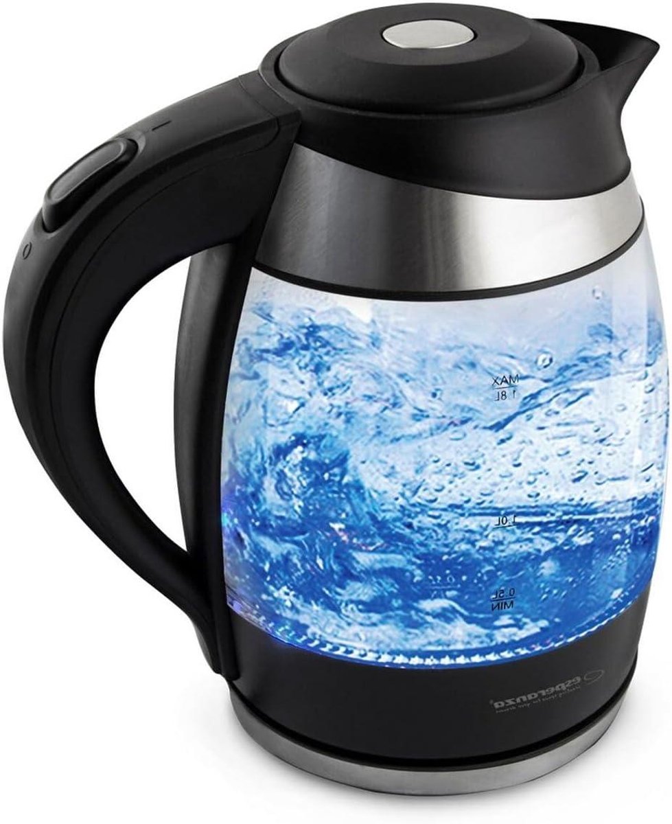 Elektrische Waterkoker - Gullfoss Waterkoker - Snel Water Koken - Met LED Licht - 18 Liter - Zwart Zilver