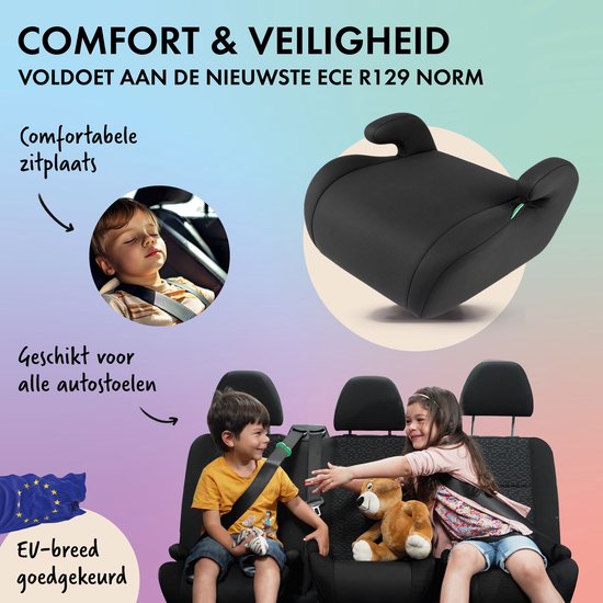 CarComfort Kinderzitje Raffi - zitverhoger auto ECE R 129 gekeurd - kinderzitje zwart — afbeelding 4