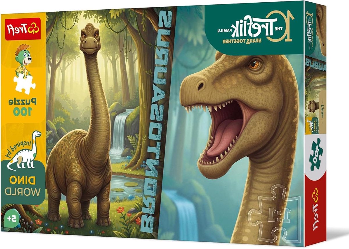 Dinosaurus Puzzel - Legpuzzel Kinderen - Creatief Vermaak - Kleurrijke Afbeelding - 410 x 275 mm - Multicolor