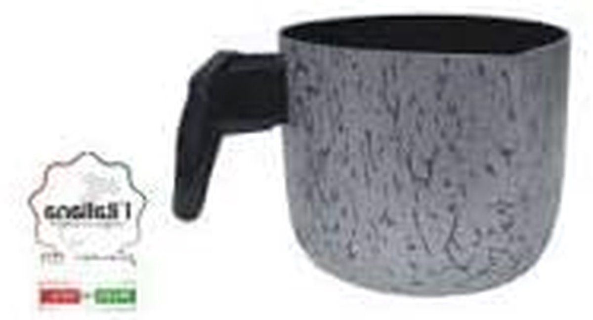 Melkkoker - Steelpan Melk - Melk Verwarmen - Antiaanbaklaag - 12 cm - Zwart