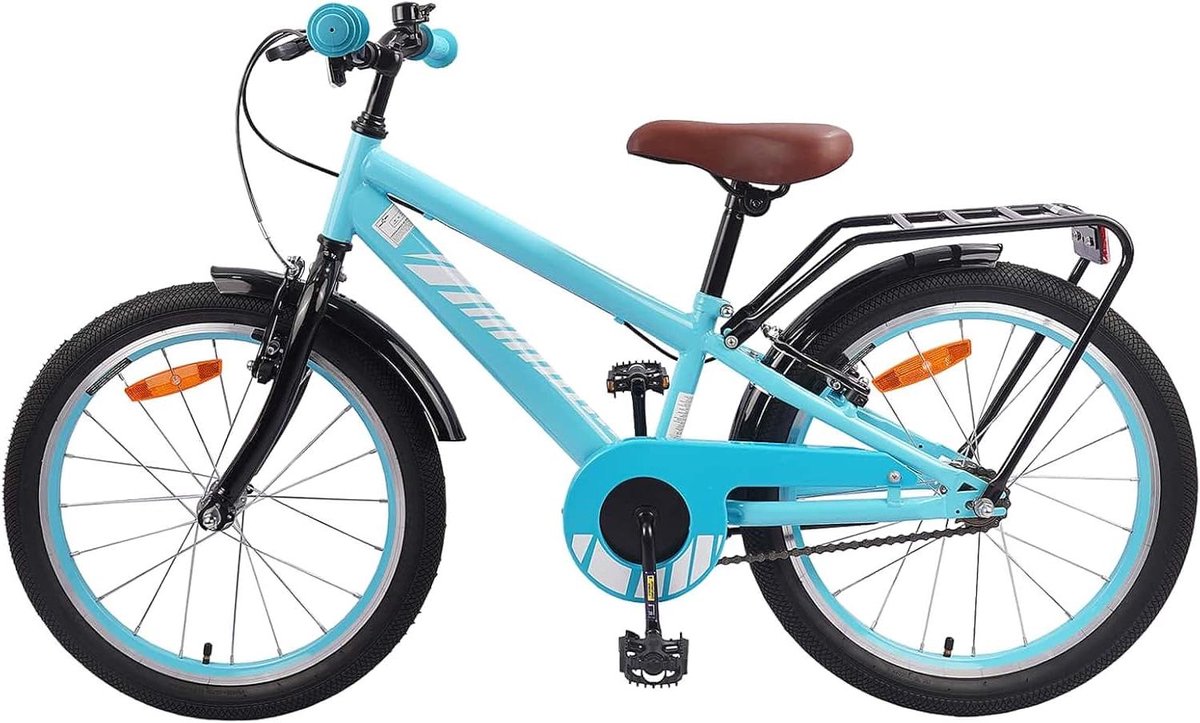 Kinderfiets - Jeugdfiets Peuterfiets - Veilig Fietsen - Klassiek Ontwerp - 18 inch - Lichtblauw