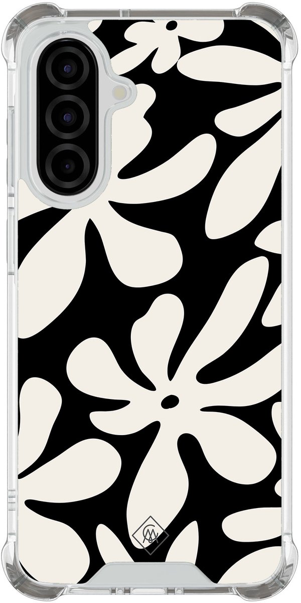 Casimoda® hoesje - Geschikt voor Samsung Galaxy A37 - Noir Bloom - Shockproof case - Extra sterk - TPU/polycarbonaat - Zwart, Transparant